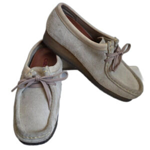 CLARKS Wallabee Tan Maple Suede Lace Up Moccasin  | 7 | Chukka Boot 35395 Crepe